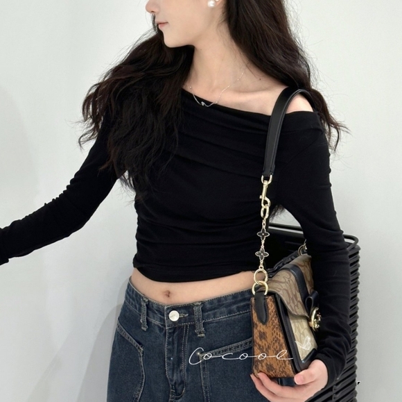 New Coach Georgie Shoulder Bag in Blocked Signature Canvas RARE Free Chain - Picture 3 of 11